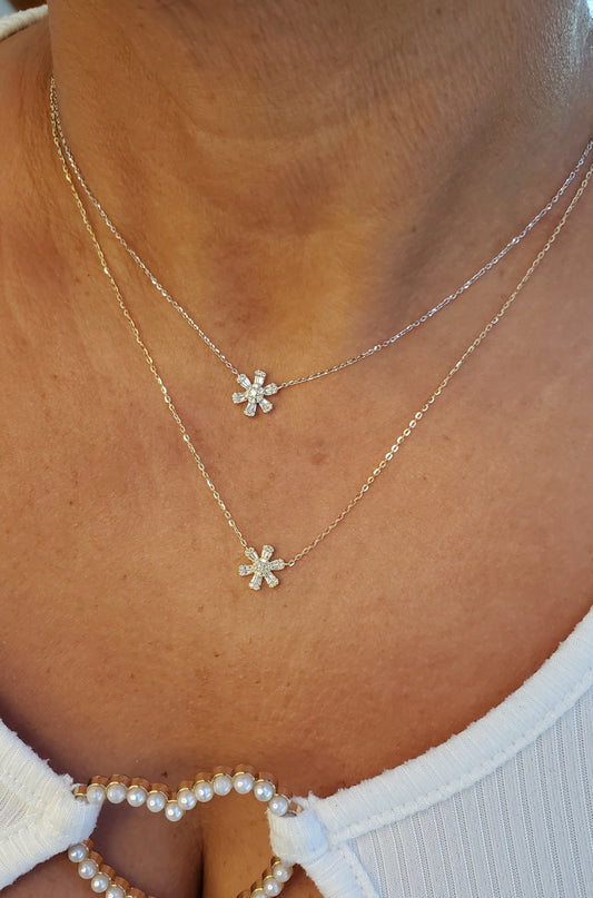 Flower Diamond Necklace