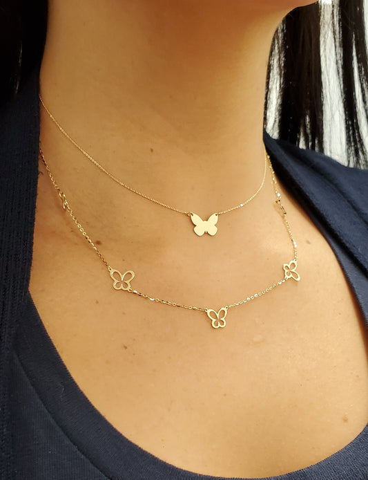 Single Butterfly Choker Necklace