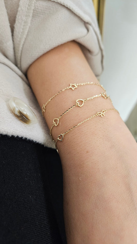 Multiple Open Hearts Bracelet