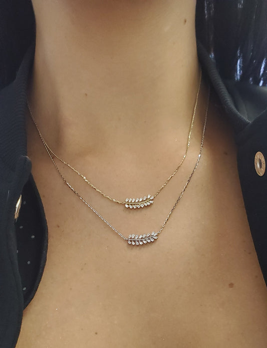 Diamond Leaves Necklace