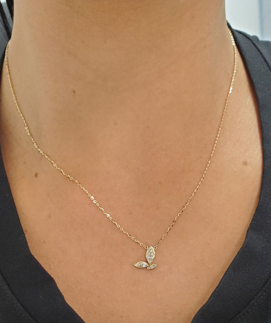 Marquisse Diamond Butterfly Necklace