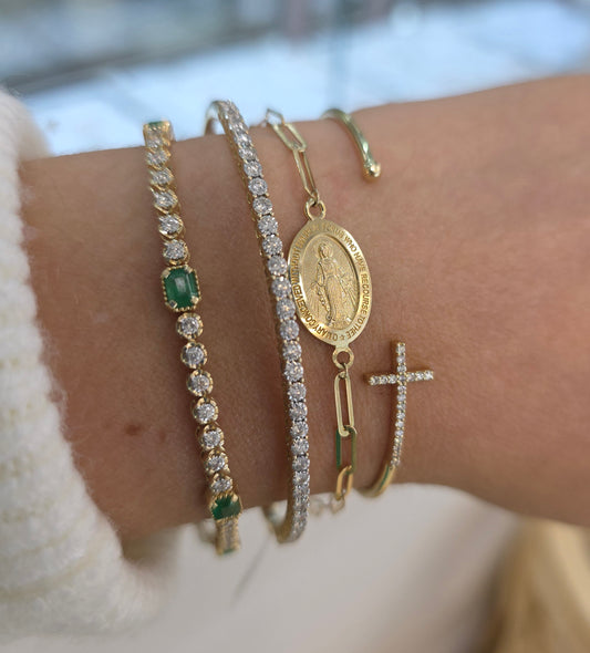 Diamond Cross Bangle