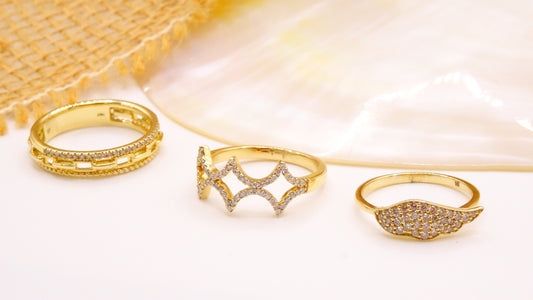 Diamond Angel Wing Ring