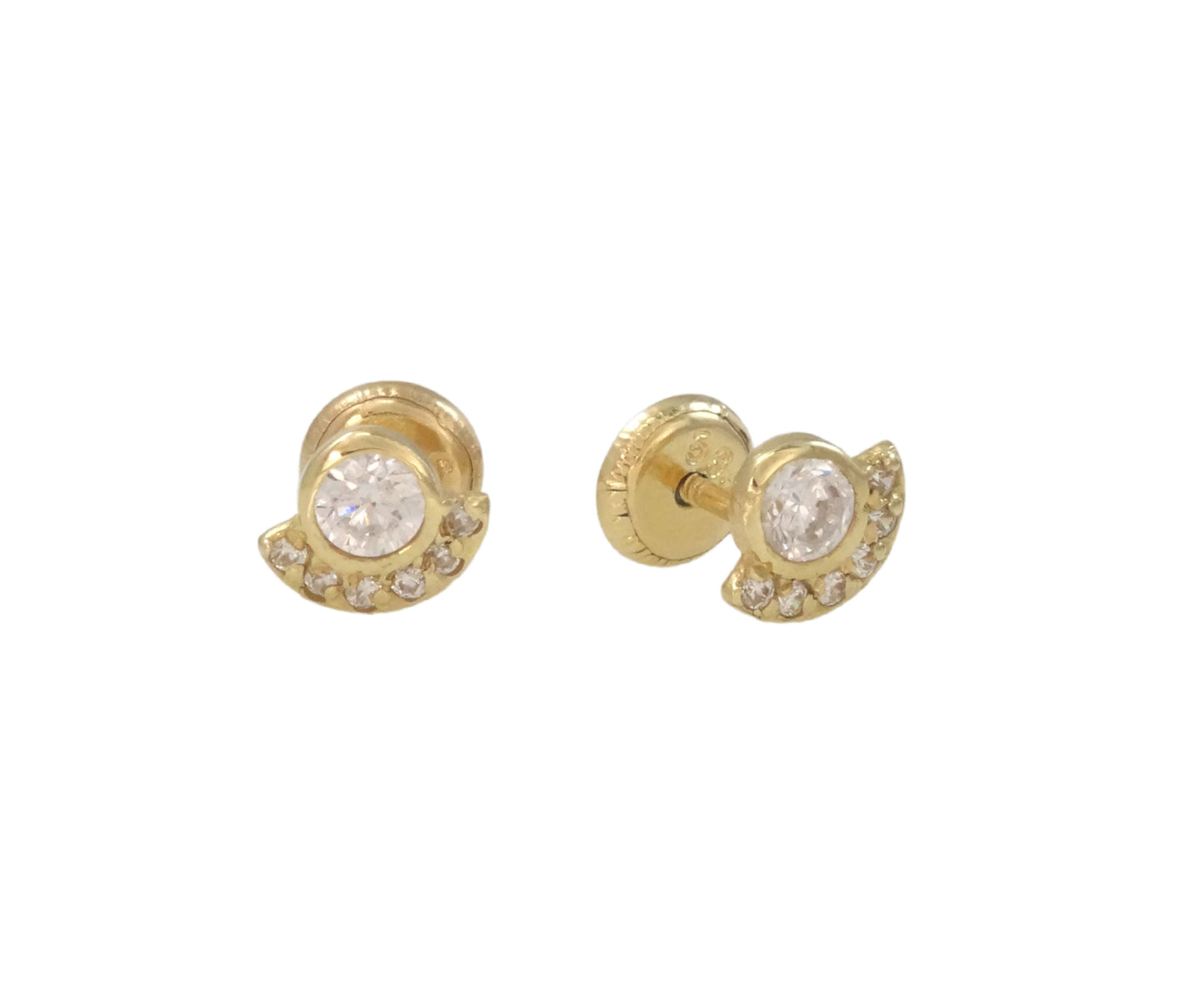 14KY Gold CZ earring