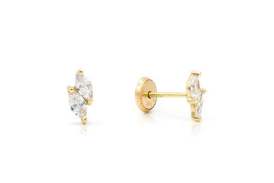 Two-Stone Marquise Cut C/Z Earrings