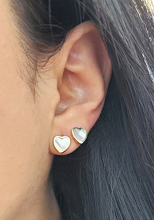 Heart Mother of Pearl Earrings