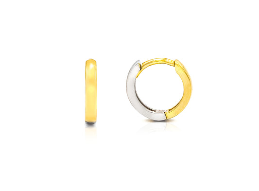 Miniature Reversible Two Tone Huggies 10mm