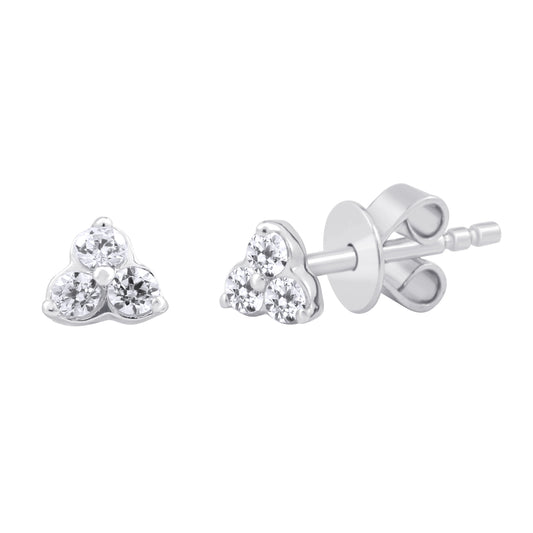Miniature Trio Diamond Earrings