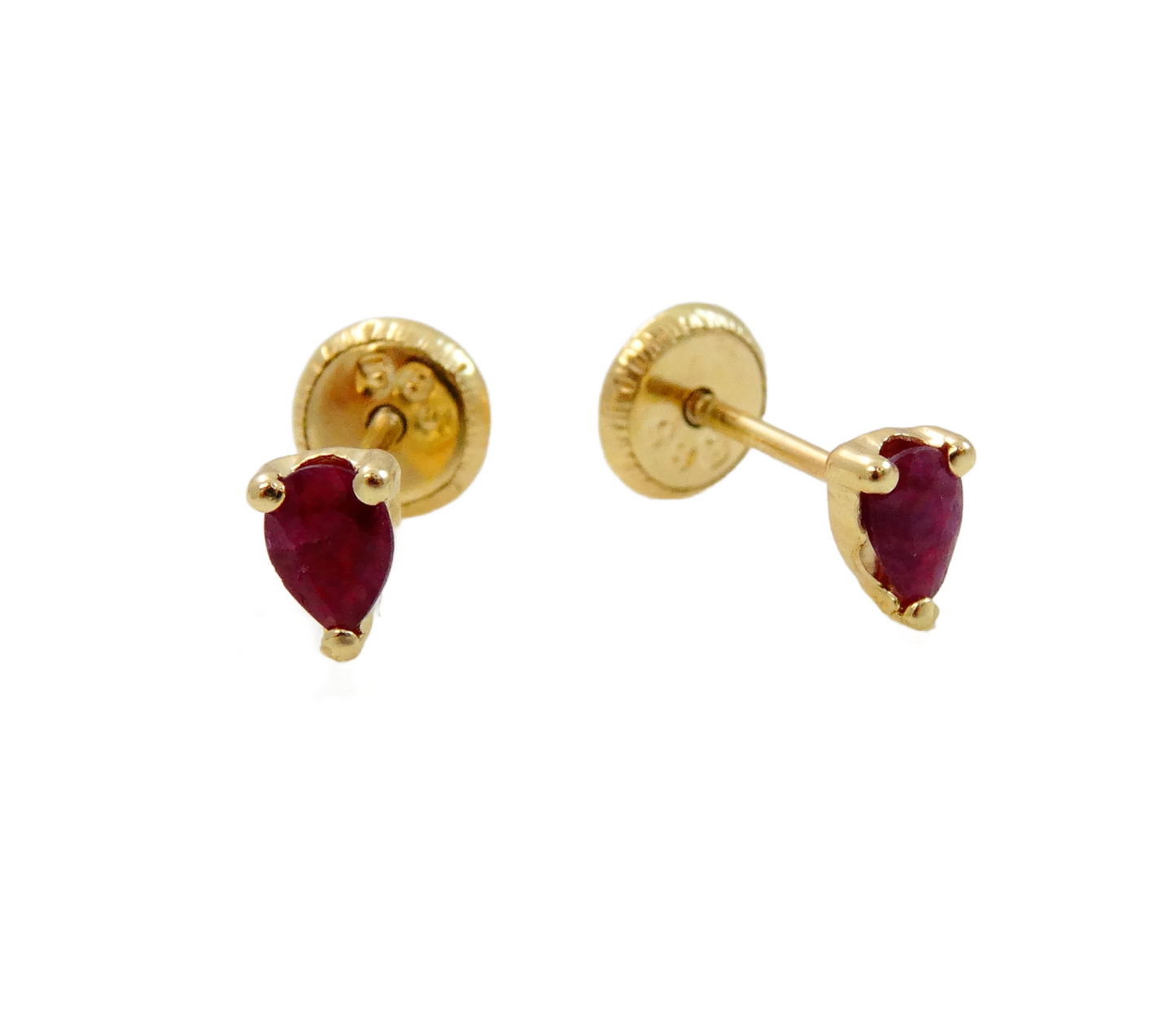 14K Gold Color Stone Drop Shape