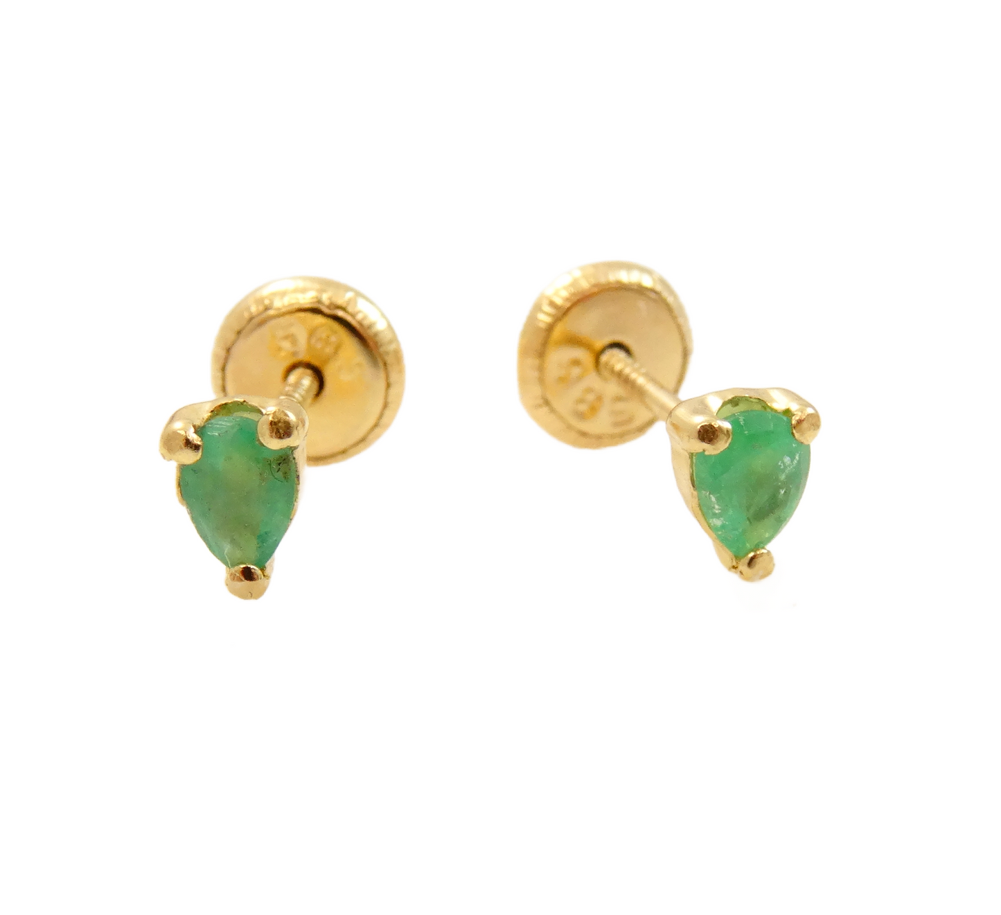 14K Gold Color Stone Drop Shape