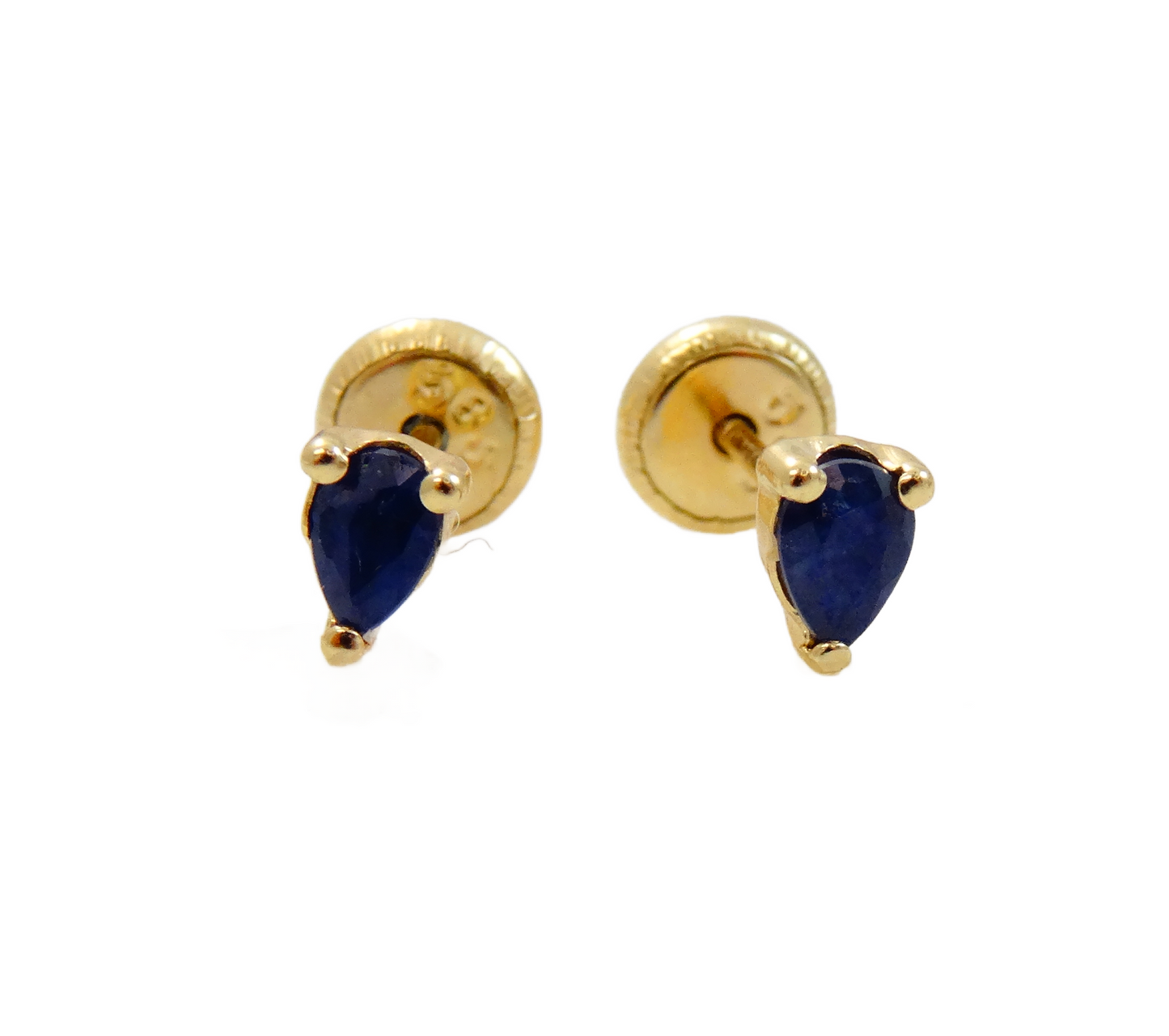 14K Gold Color Stone Drop Shape