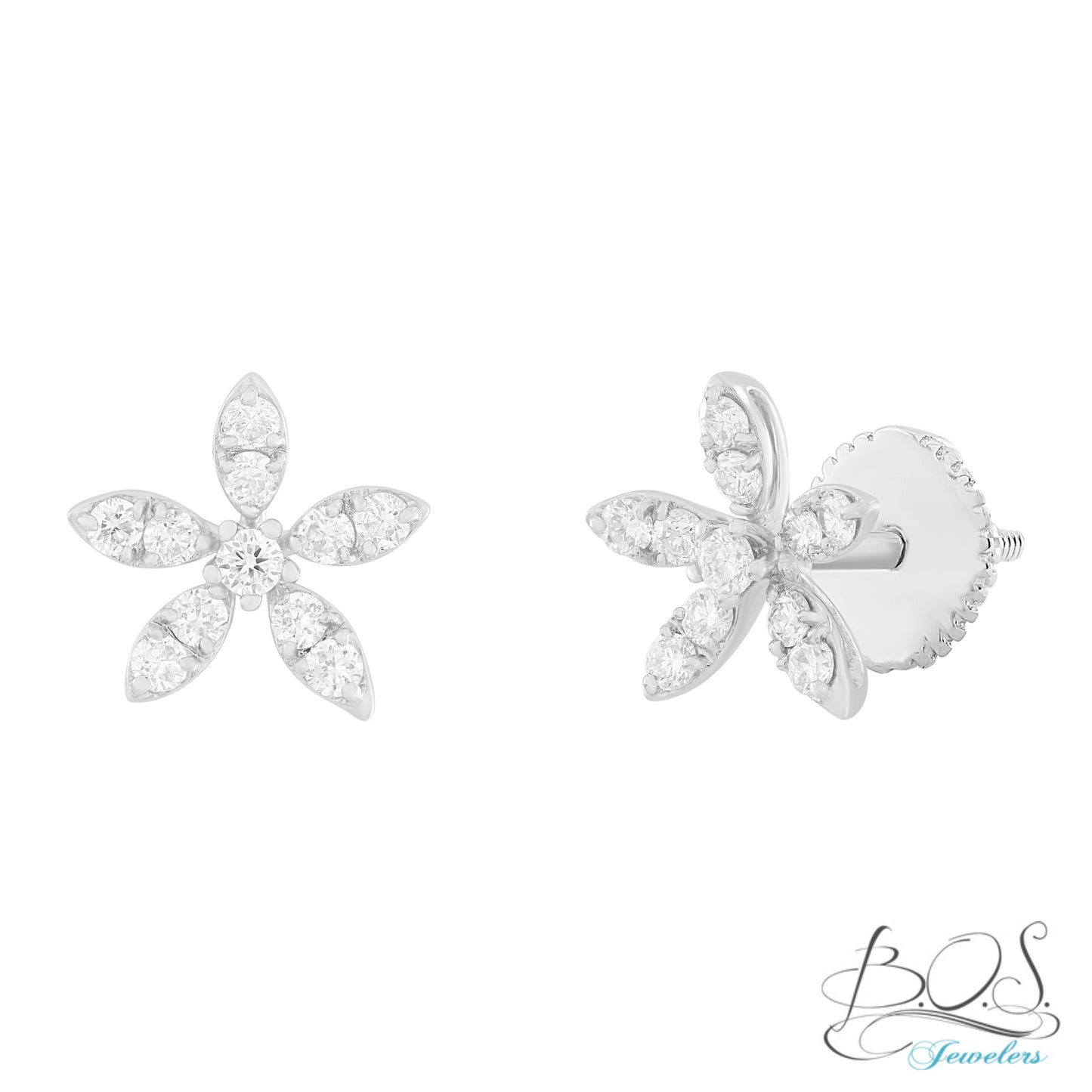 14K Gold Diamond Lotus Flower