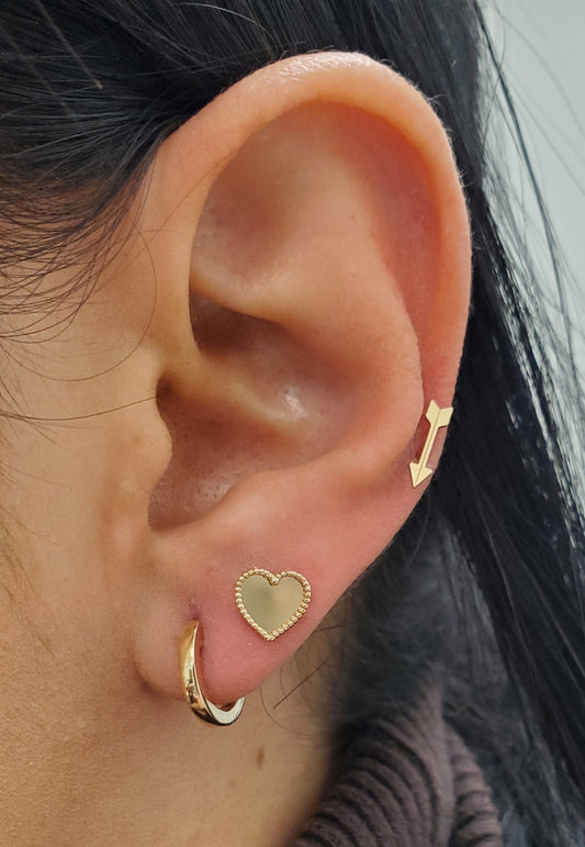 Miniature Reversible Two Tone Huggies 10mm