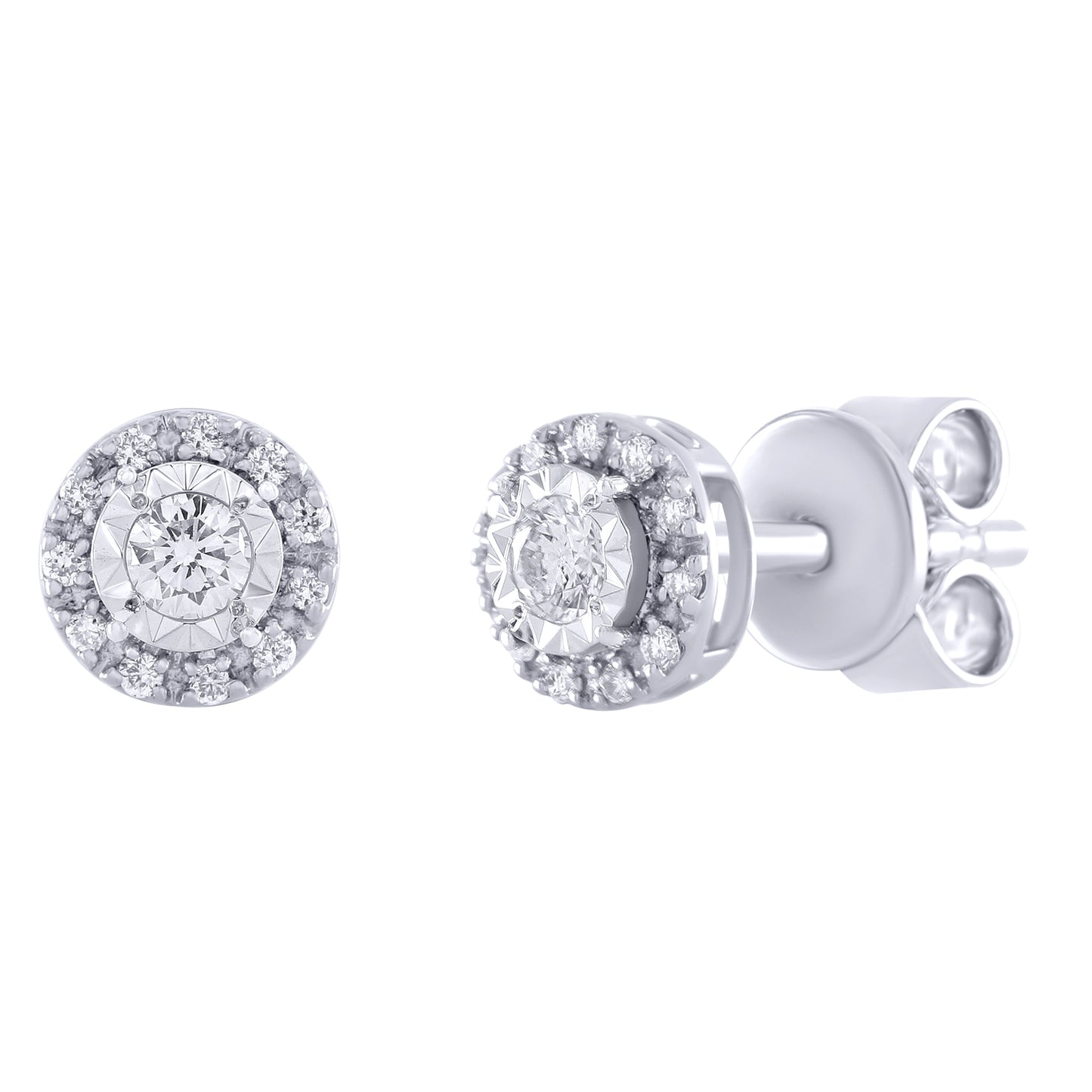 Diamond Illusion Stud Earrings