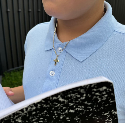 Petite Flat Cross Necklace Pendant