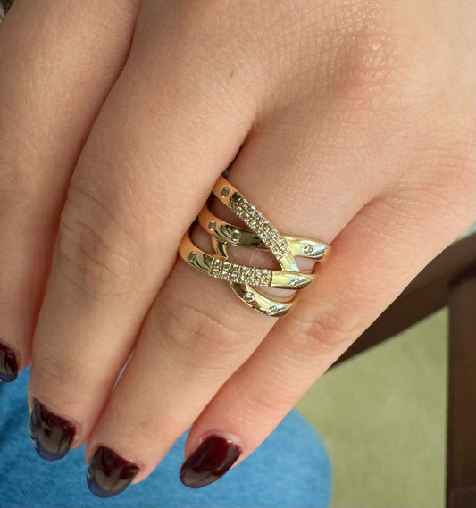 Diamond Braided Ring