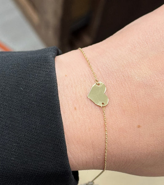 Medium Heart Chain Bracelet