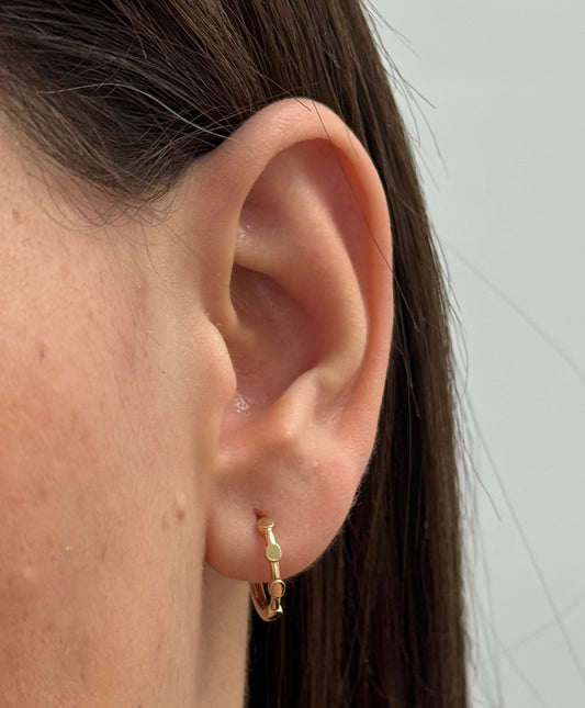 Polished Disc Huggie Earrings