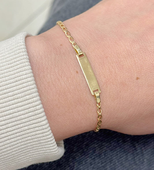 Baby ID Bracelet with Rectangular Plate