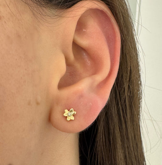 Clover Diamond Stud Earrings