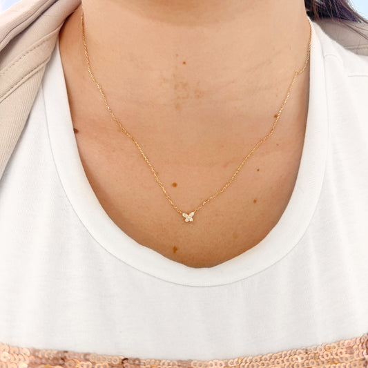 Mini Diamond Butterfly Pendant