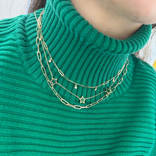 Oval Link Paperclip Necklace thick paperclip