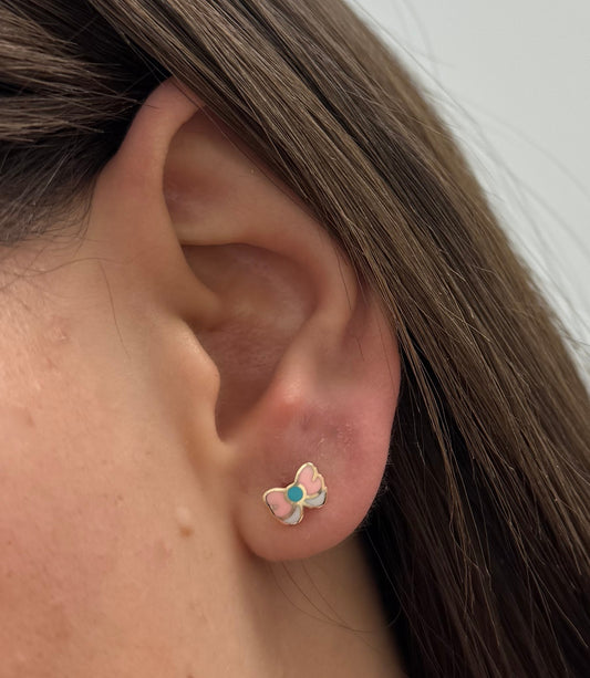 Bow Enamel Earrings