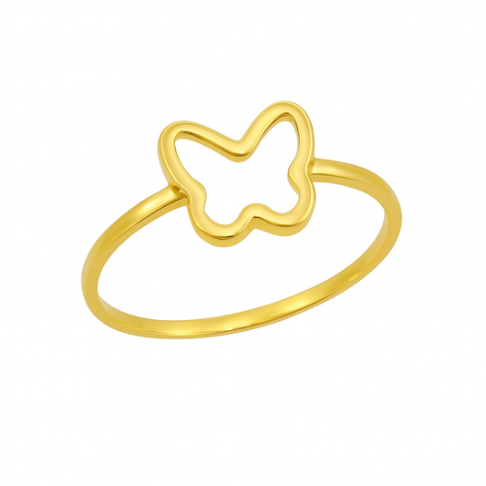 Open Butterfly Sillouette Ring