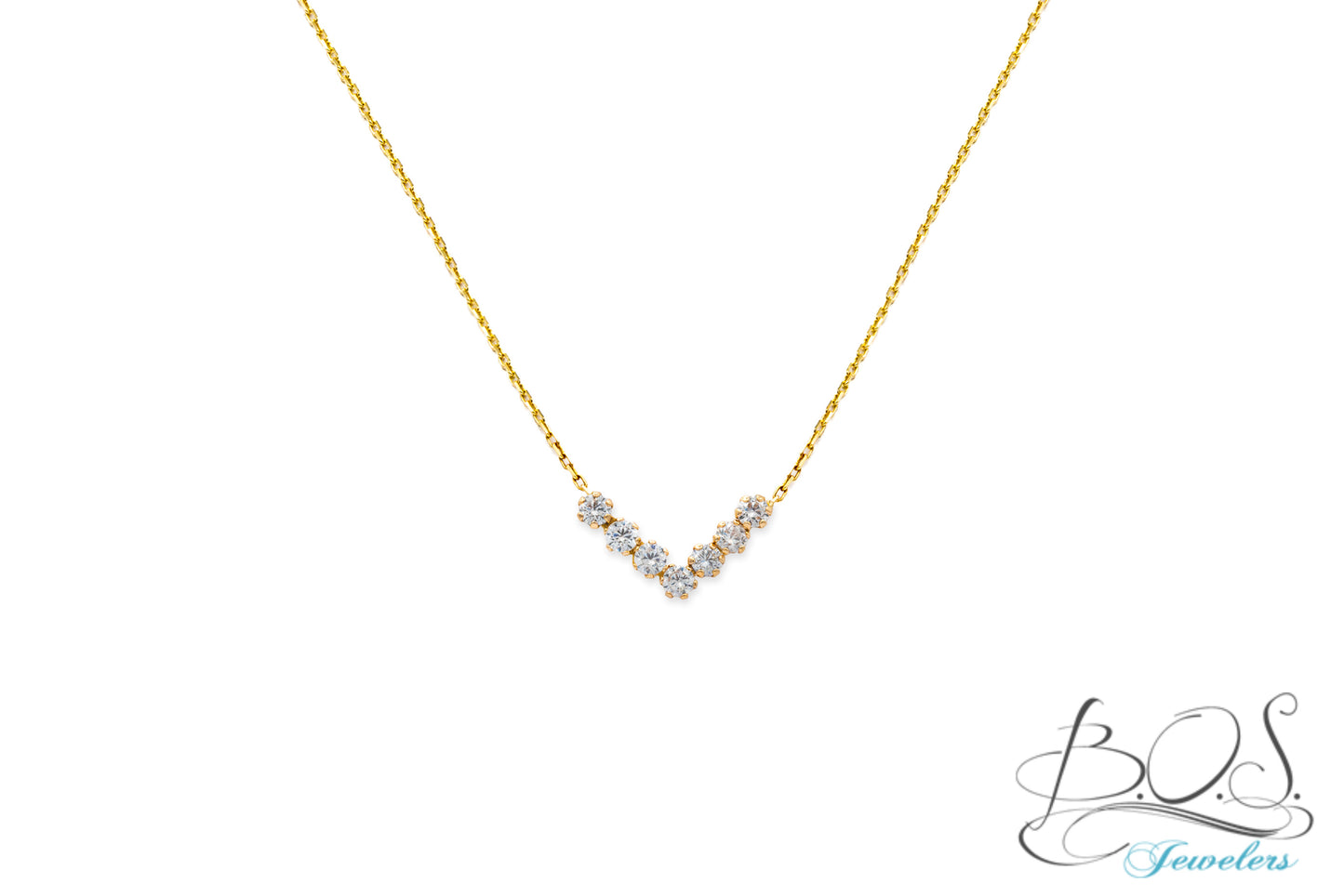 14K Gold V-Shape Necklace