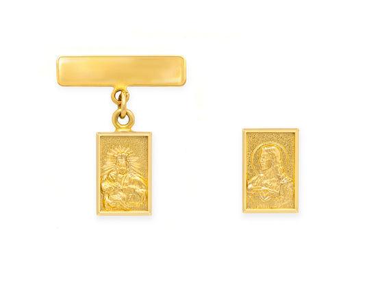 Scapular Medal Engravable Plate Baby Pin