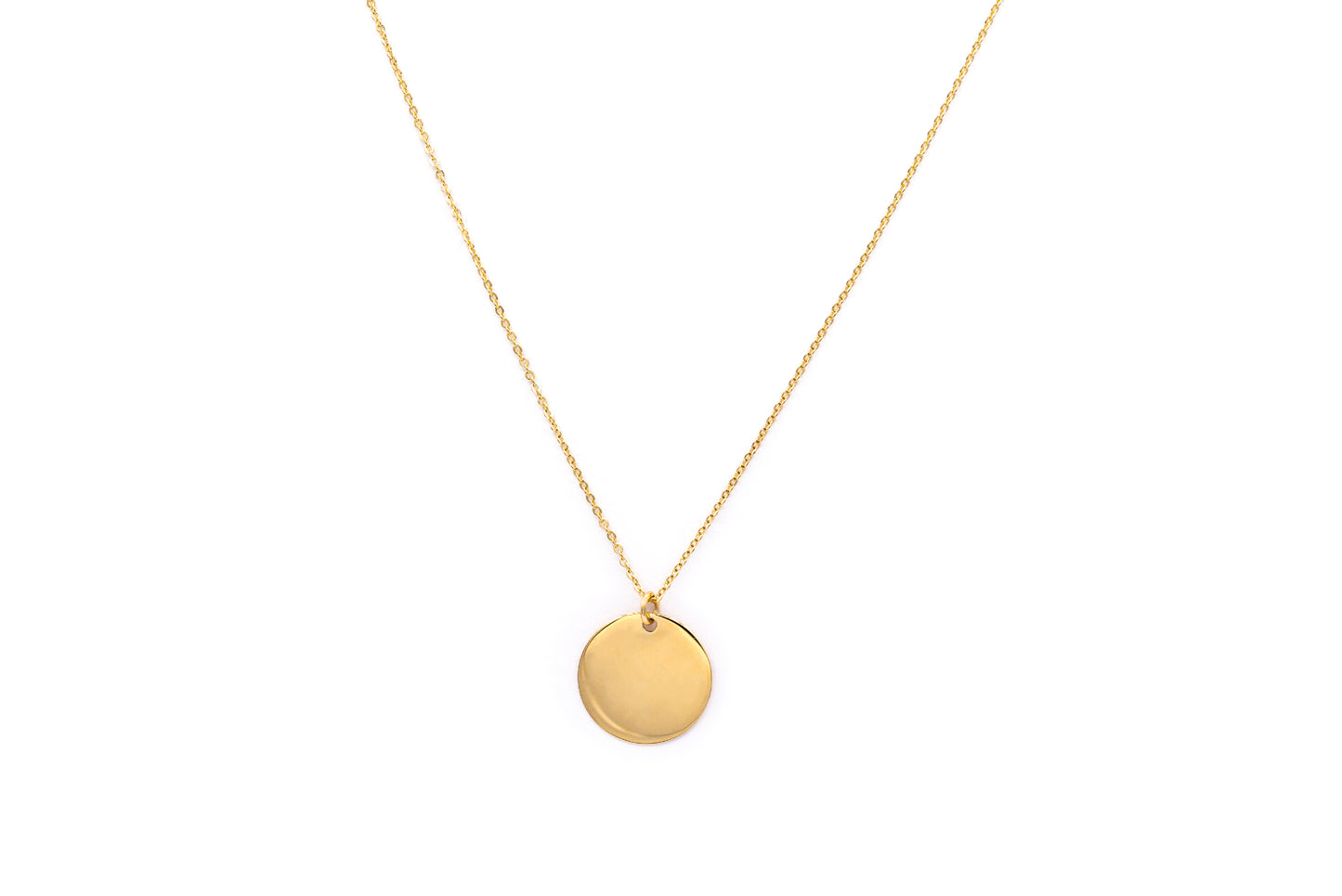 14K Gold Single disc Charm