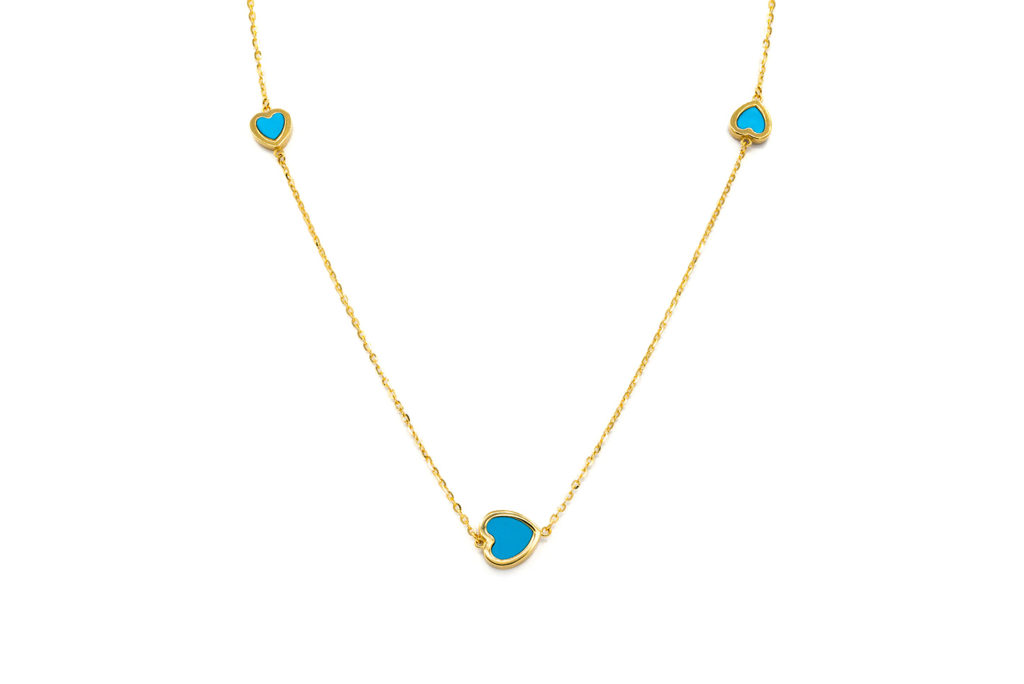 Malachite Or Turquoise Heart Necklace