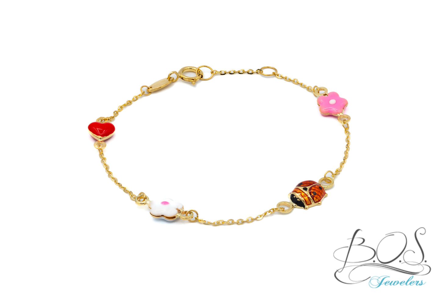 Enamel Bracelet for Children 14K Yellow gold