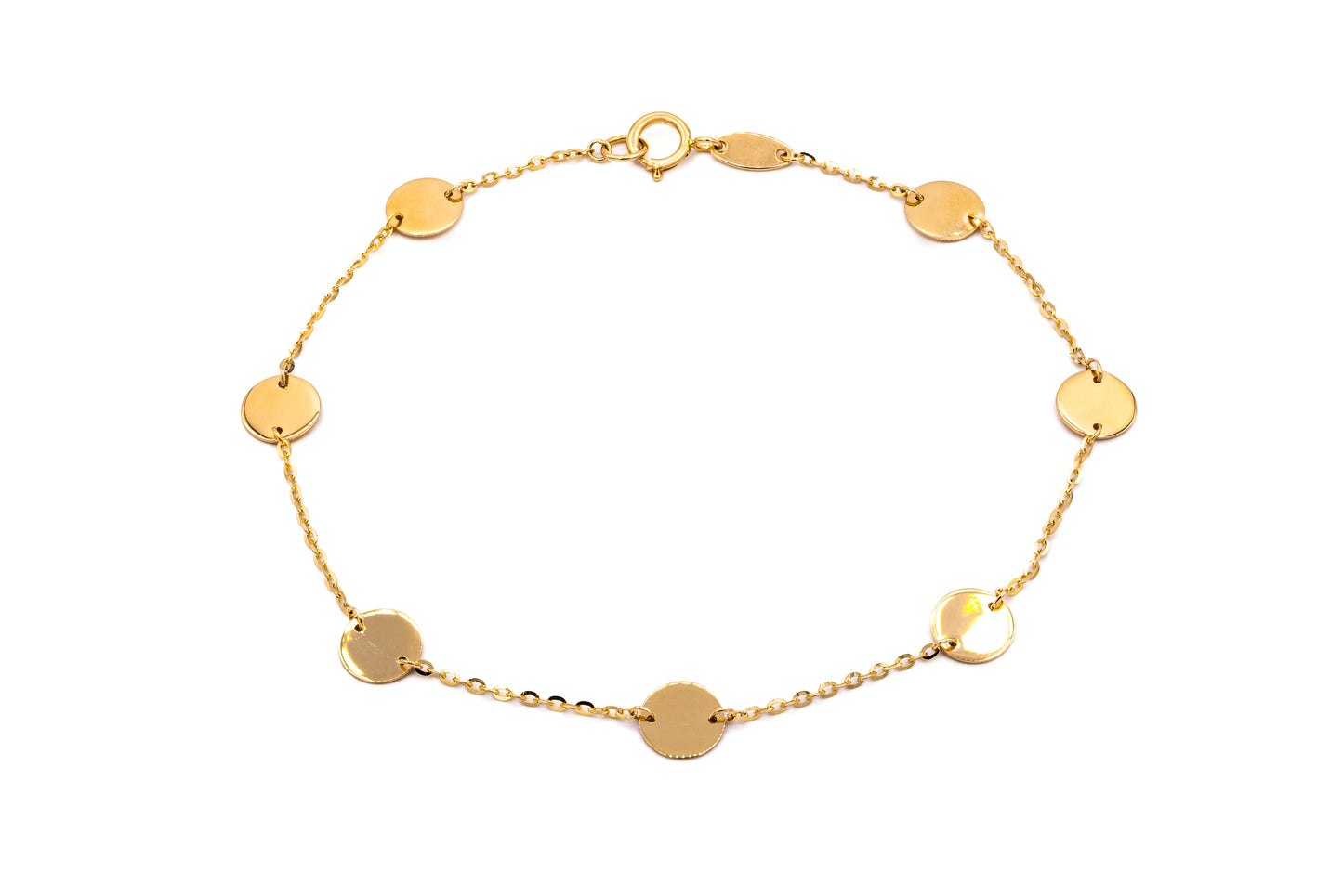 Circle Discs Bracelet 14K Yellow Gold