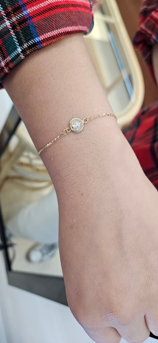 Adjustable Saint Benedict Medal Bracelet 8mm