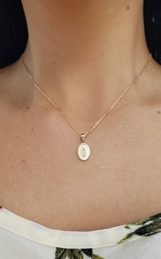 Small Oval Guadalupe Medal 12x8mm