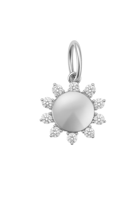 Diamond Halo Disc Charm