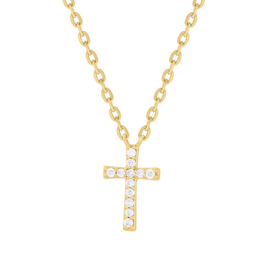 Gold Diamond Cross