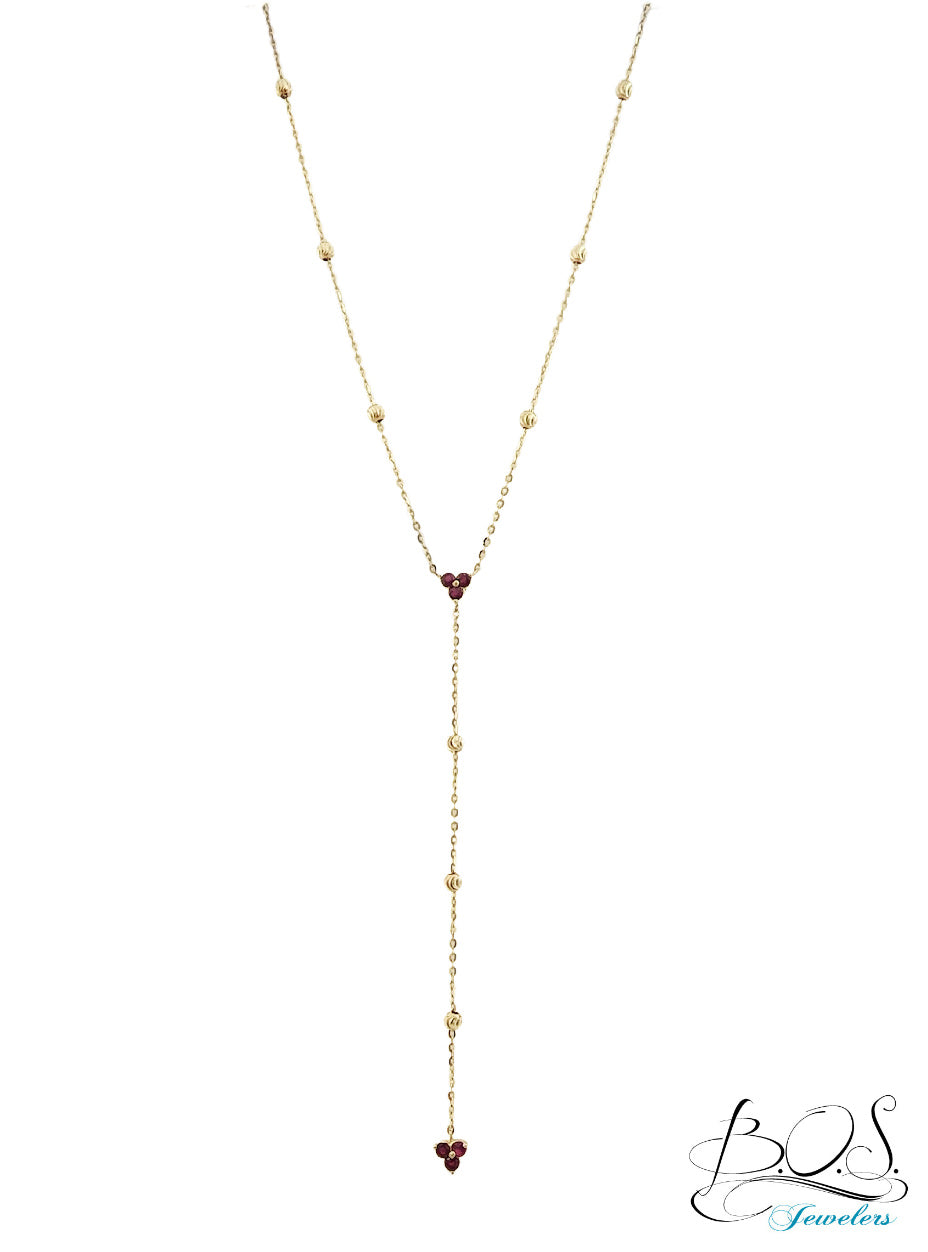 14K Liaret Necklace with Color Stone