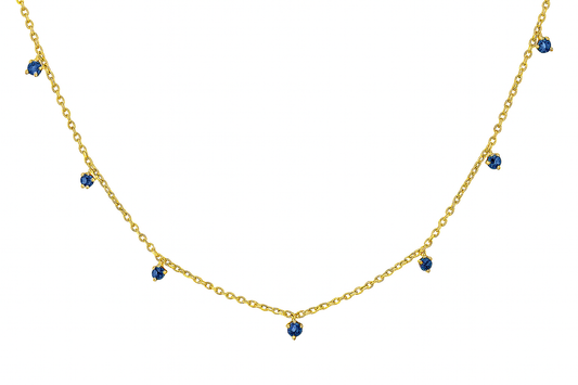 Multi Dangling Color Stone Necklace
