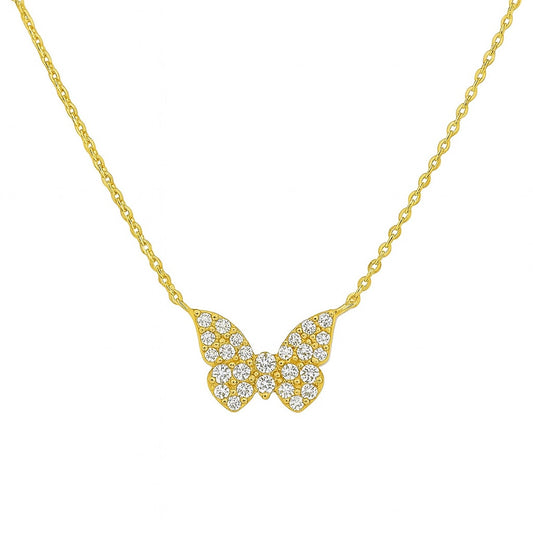 Mini Diamond Butterfly Necklace
