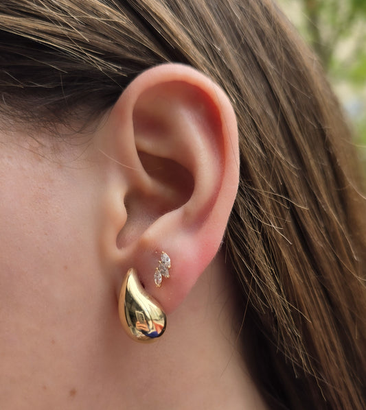 Medium Puff Drop Earrings