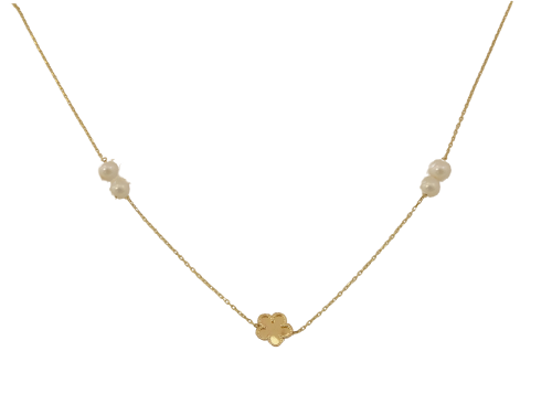 Flower and Pearls Necklace