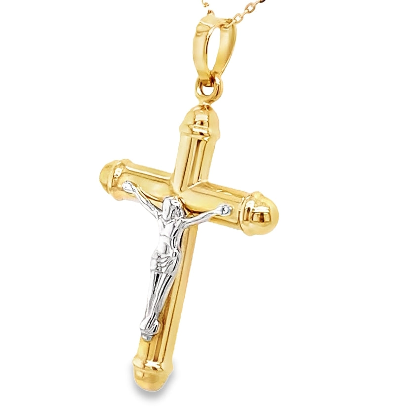 Two-Tone Crucifix with Jesus Christ