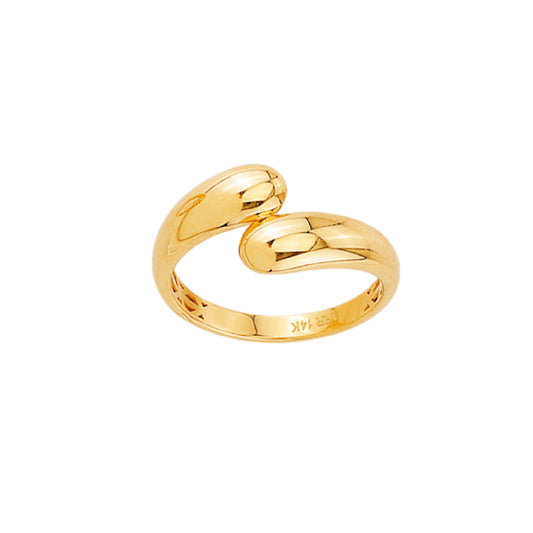 Gold Domed Bypass Ring