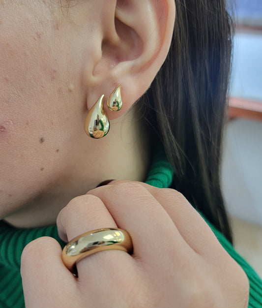 Golden Glow Up High Polish Dome Ring