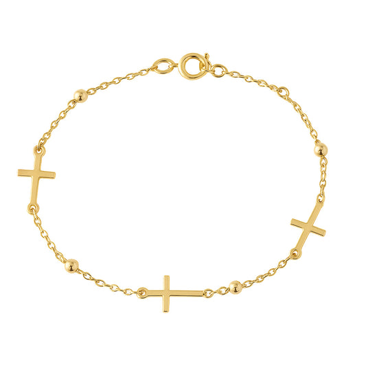 Triple Cross Beaded Bracelet