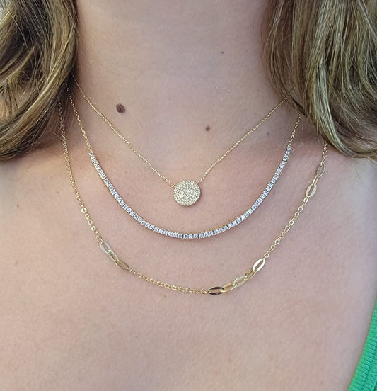 Half-Way Diamond Tennis Necklace