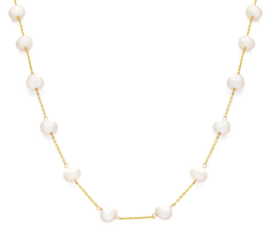 Freshwater Pearl Necklace 0.5" Spacing