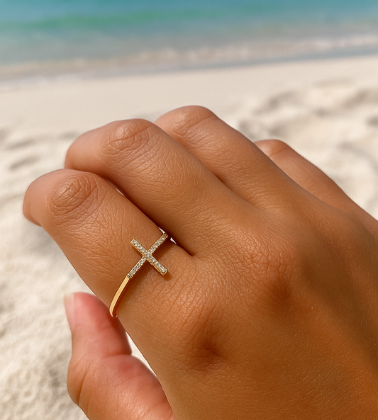Diamond Cross Ring